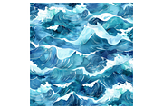 Watercolor Waves Digital Paper, a Pattern Graphic by Chromolume Studio (Thumbnail 10 of 28)