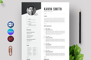 Resume/CV Template | Word & Canva, a Resume Template by HiveArts