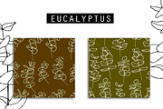 Eucalyptus Digital Paper Pack, a Pattern Graphic by Hand drawn Boutique (Thumbnail 6 of 9)