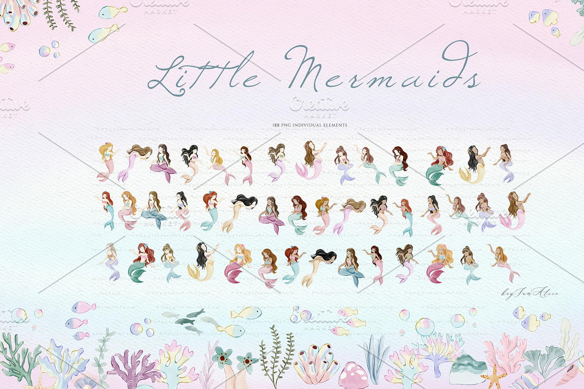 Little Mermaids, a Person Illustration by heyiamalice (Photo 5 of 12)