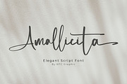 Amallicita - Elegant Script Font, a Script Font by NTC Graphic (Thumbnail 1 of 9)