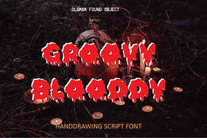 groovy blooddy script font