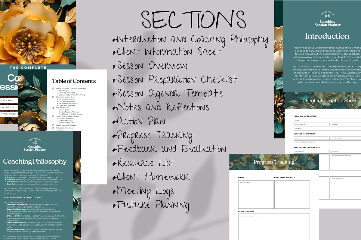 COACHING SESSION PLANNER TEMPLATE, a Brochure Template by Daring Digies (Photo 3 of 4)