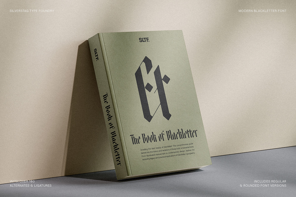 Rymaki - Modern Blackletter Font, a Blackletter Font by SilverStag Type Foundry (Photo 11 of 30)