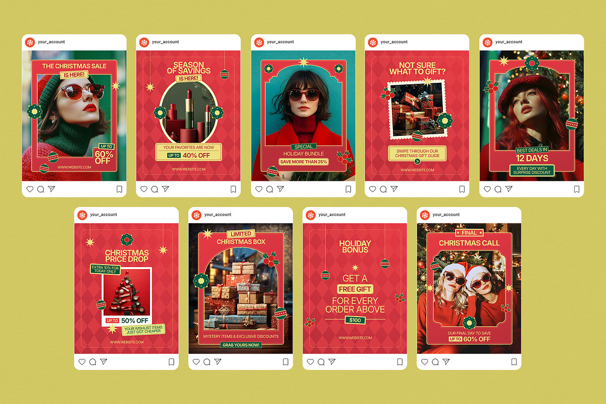 Christmas Sale Instagram Templates, a Social Media Template by Supanium Studio (Photo 4 of 5)
