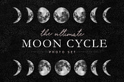 Moon Cycle Photo Set, a Background Graphic by S K Y B O X (Thumbnail 1 of 6)
