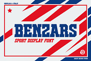 Benzars - Sport Display Font, a Serif Font by Snape Design Studio (Thumbnail 1 of 12)