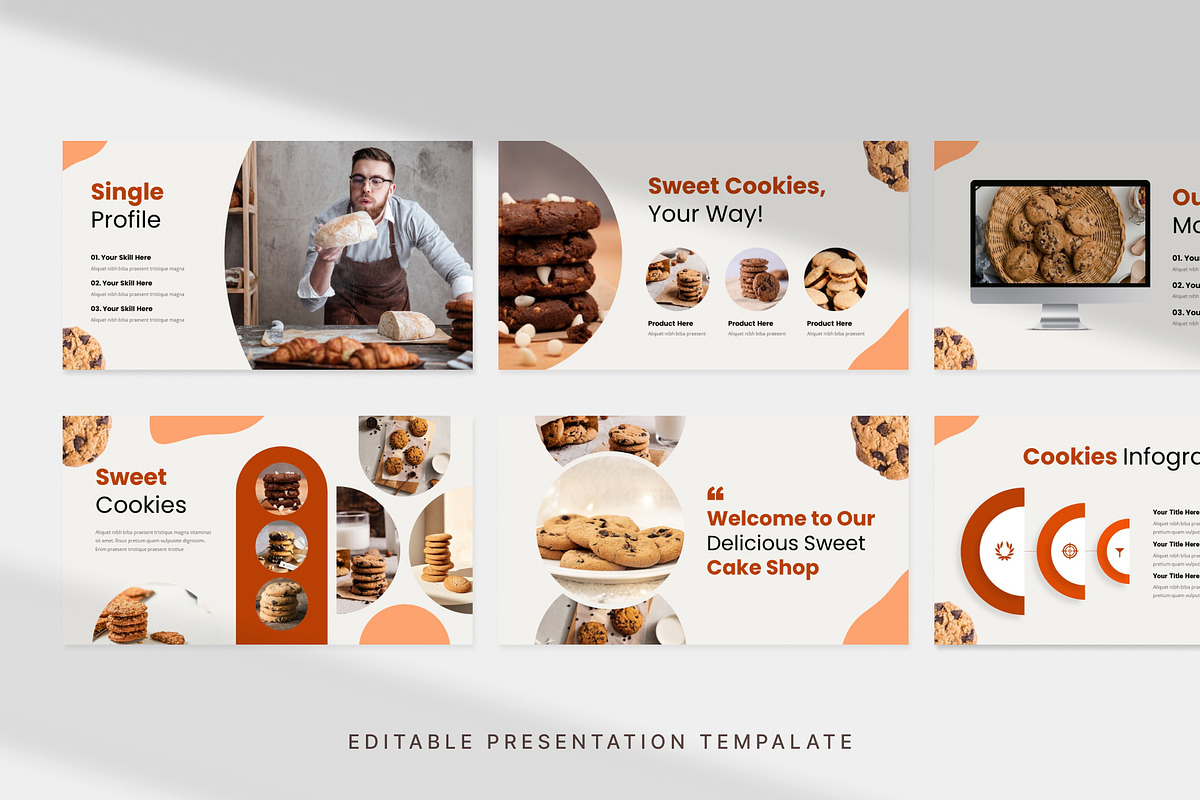 Tasty Cookies PowerPoint Template, a Presentation Template by Digitcase x Wealthwells (Photo 2 of 3)