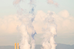 Power Plant Smoke Stacks, an Industrial Photo by THP Creative