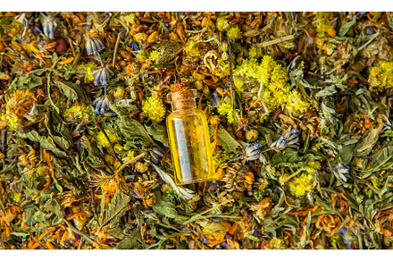 Medicinal herbal extract in a bottle, a Nature Photo by yanadjana