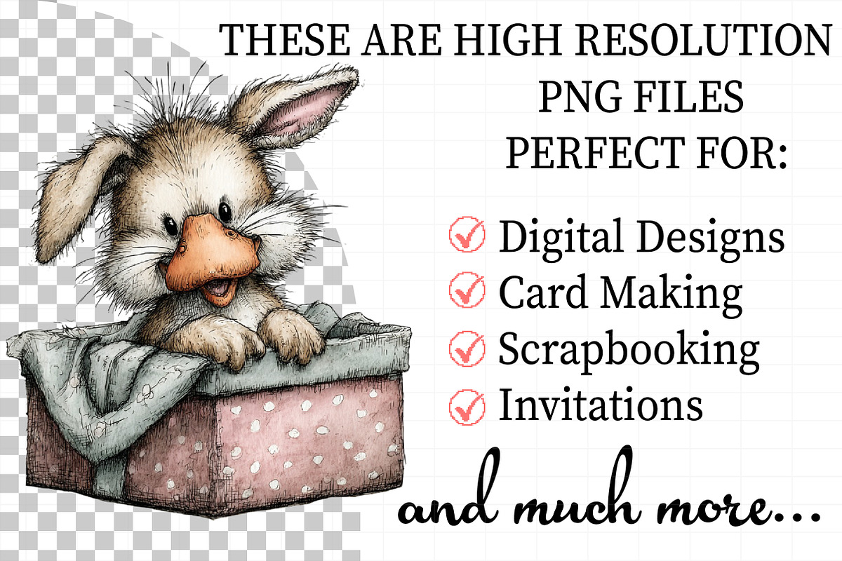 Cute Peeking Easter Animals Clipart, an Illustration by Daily.Designs (Photo 2 of 8)
