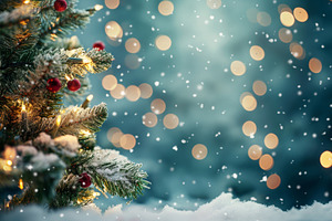 Festive Christmas Tree Snowflakes, a Background Photo by Hamza067