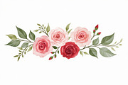 Blush Red Watercolor Roses, an Illustration by Creativeshirt (Thumbnail 5 of 7)