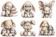 Whimsical Easter Bunny Clipart, an Illustration by Black Bird Studio (Thumbnail 4 of 5)