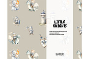 Knights dragons seamless pattern kid, a Pattern Graphic by Milatoo (Thumbnail 1 of 5)