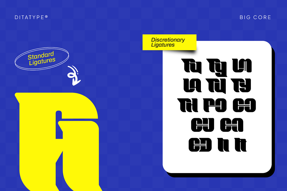 Big Core, a Symbol Font by Ditatype (Photo 9 of 12)