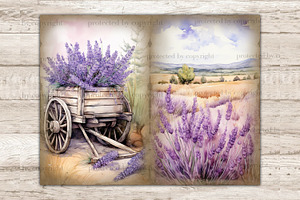 Lavender Junk Journal Pages