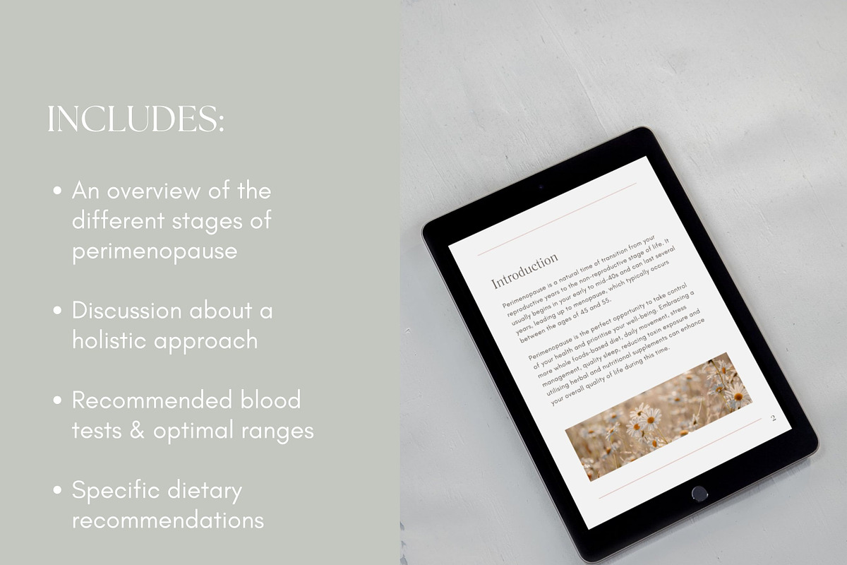 Perimenopause Ebook Canva Template, a Presentation Template by Naturopath Hub (Photo 3 of 9)