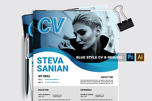 Blue Style CV & Resume