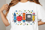 Back to School Cartoon Supplies PNG, a Transportation Illustration by Digital Artistic99 (Thumbnail 4 of 8)
