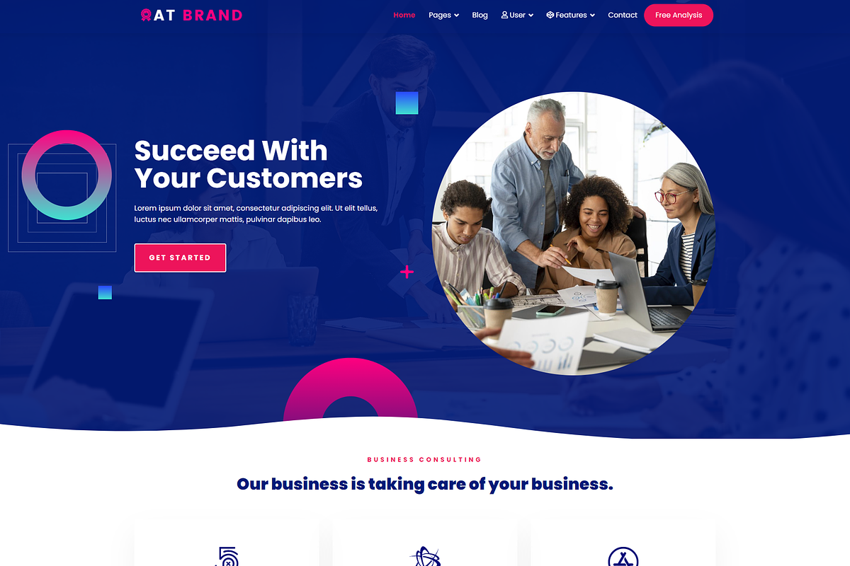 AT Brand Onepage WordPress Theme, a WordPress Template by LTheme (Photo 1 of 2)