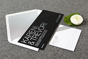 Black & White Stripes Wedding Suite, an Invitation Template by Laura K Invitations (Thumbnail 4 of 6)