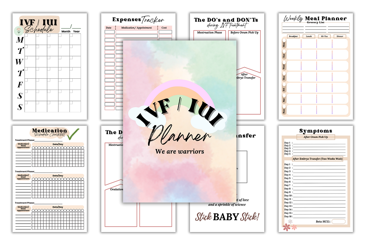 IVF / IUI PLANNER TEMPLATE PRINTABLE, a Templates & Theme by EffahArt (Photo 1 of 6)