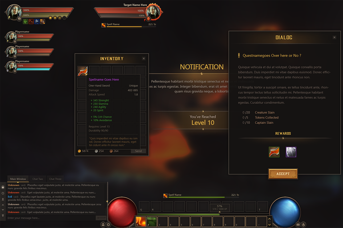 RPG & MMO UI 4, a Graphic by EvilSystem (Photo 5 of 12)