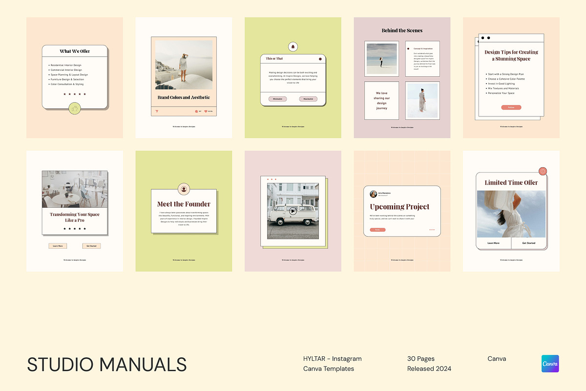 HYLTAR - Instagram Canva Templates, a Social Media Template by Studio Manuals (Photo 3 of 8)