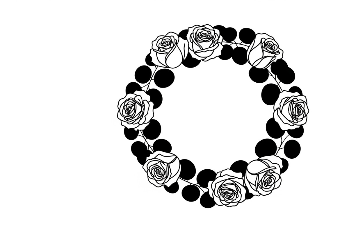 Elegant floral wreath silhouette, an Illustration by Amazin_art (Photo 11 of 41)