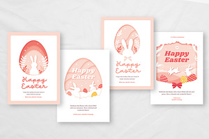 Paper Art Illustration Easter Card