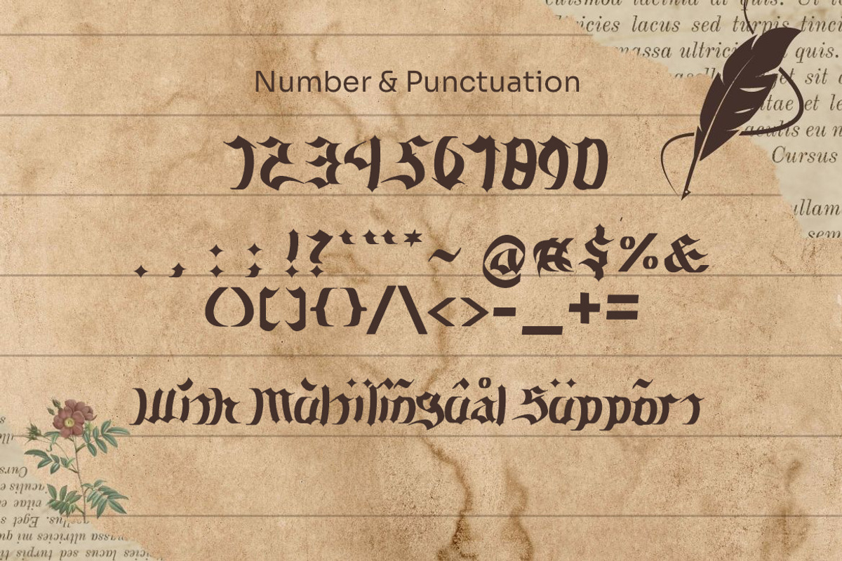 Fourient - Blackletter Gothic Font, a Blackletter Font by Dhabee (Photo 10 of 11)