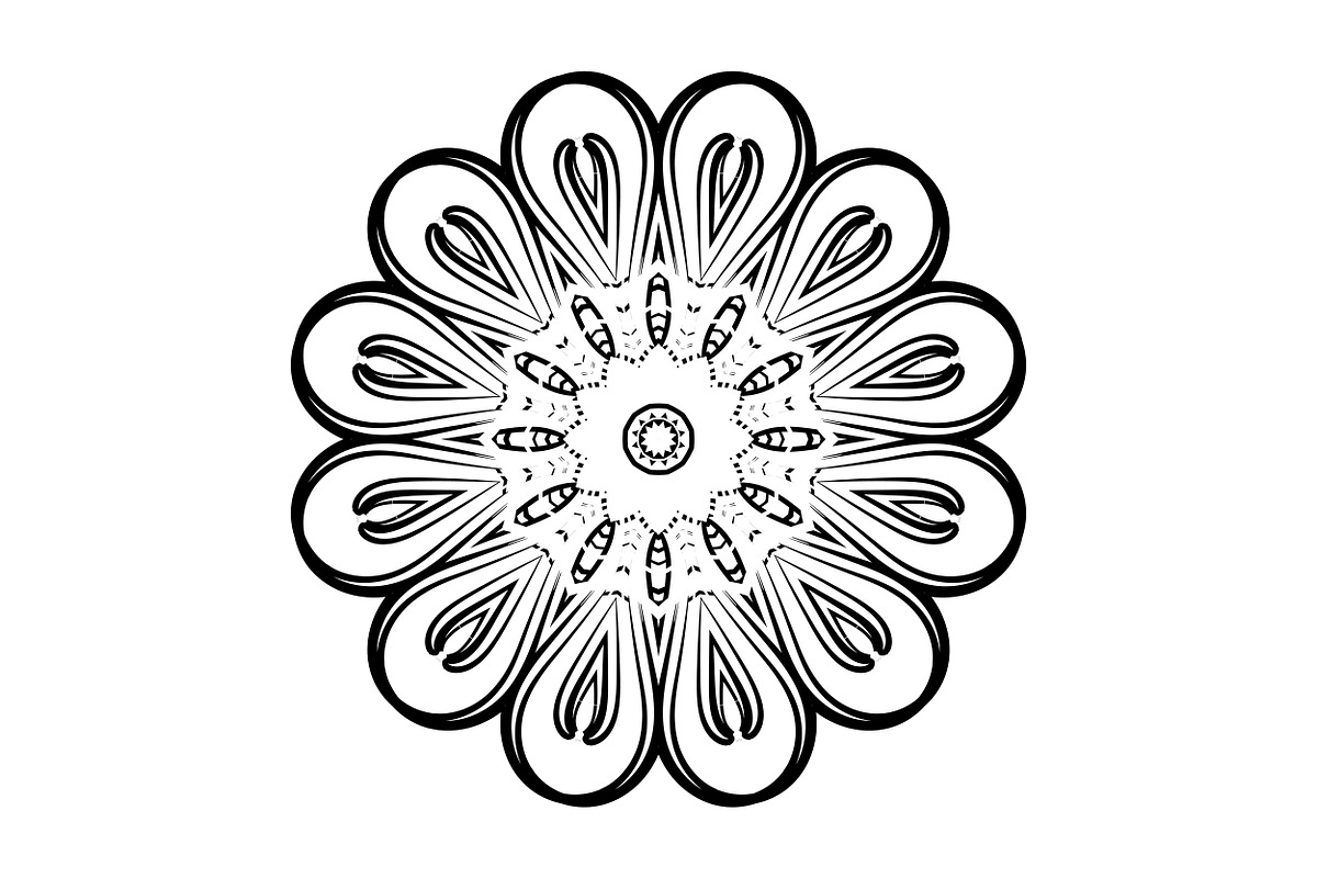Black and White Mandala Patterns Set, a Decorative Illustration by NJ Himel (Photo 77 of 101)