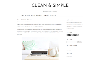 Wordpress theme - Clean and Simple