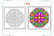 Bold and Easy Mandala Coloring Pages, an Education Illustration by Akrinity Digital (Thumbnail 3 of 5)