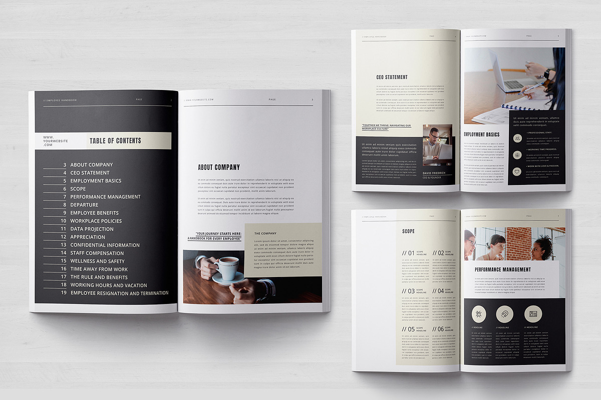 HR/Employee Handbook Template, a Brochure Template by Designsoul14 (Photo 8 of 9)