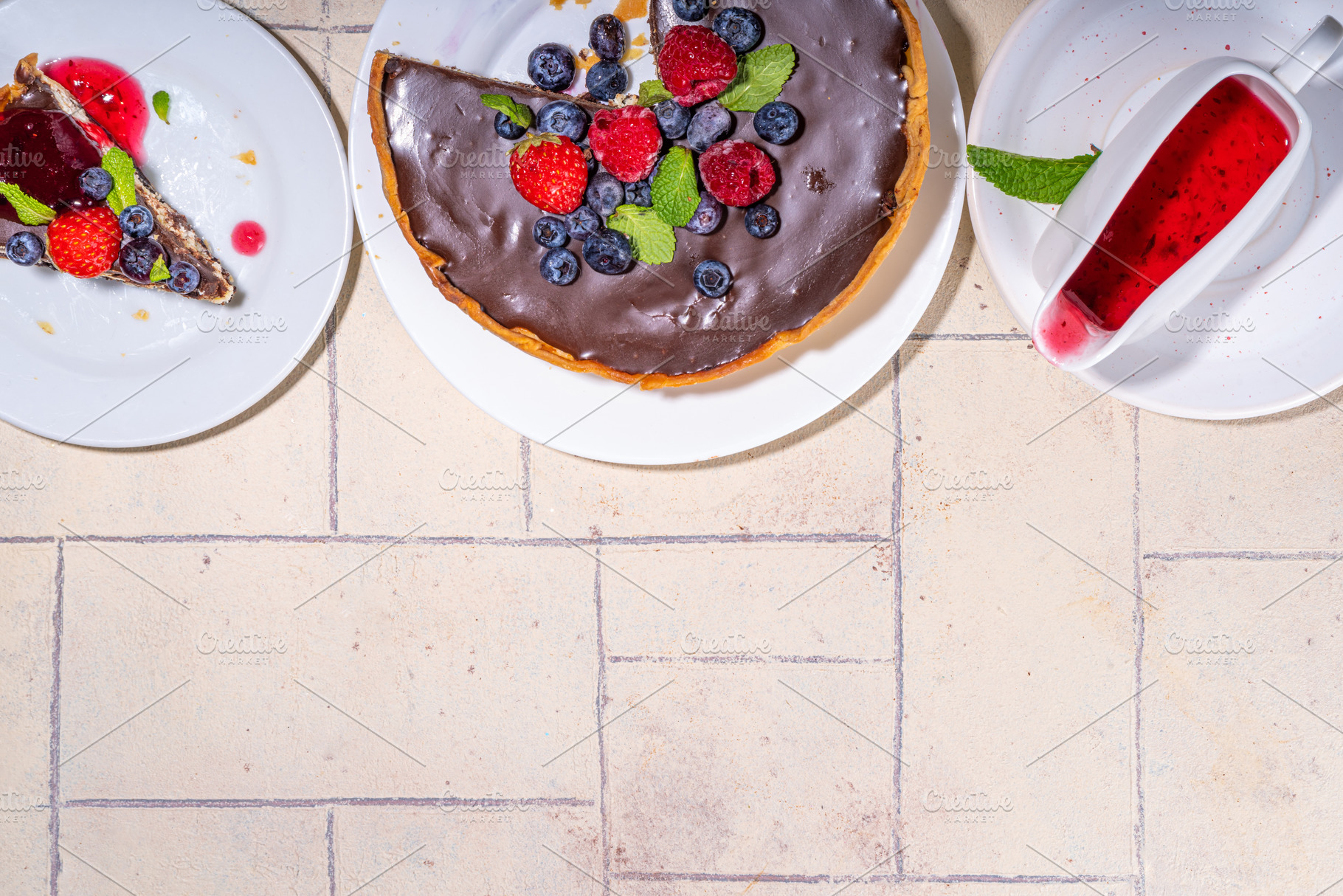 Homemade cheesecake with chocolate and berry, a Food & Drink Photo by Rimma
