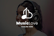 Music Love Logo, a Branding & Logo Template by Design_Planet (Thumbnail 1 of 6)