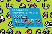 Licorice Handrawn AI Pattern/Vector, a Pattern Graphic by moxilla's candy store (Thumbnail 1 of 2)