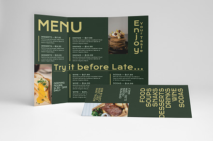 Trifold Menu Template