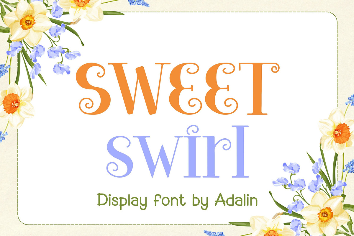 Sweet Swirl - Display Font, a Serif Font by Adalin Shop (Photo 1 of 3)
