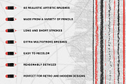 60 Pencil Brushes for Illustrator, a Brush Add-On by Brigantine Designs (Thumbnail 2 of 6)