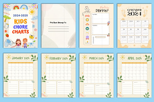 2024-2025 Kids Chore Charts Canva