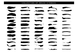 Brush stroke. Paint collection of ink brushes, a Texture Illustration by Modern vector