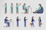 3D Illustration Business Characters, a Characters & Person 3D Model by Flat Icons (Thumbnail 7 of 8)