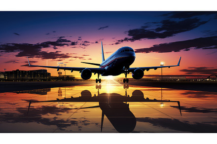 flight silhouette airport background, a Background Photo by pikepicture