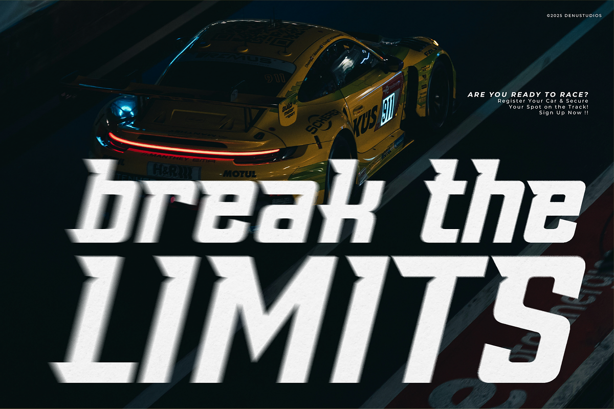 Amang Racing | Bold Racing Font, a Font by Denustudios (Photo 4 of 12)