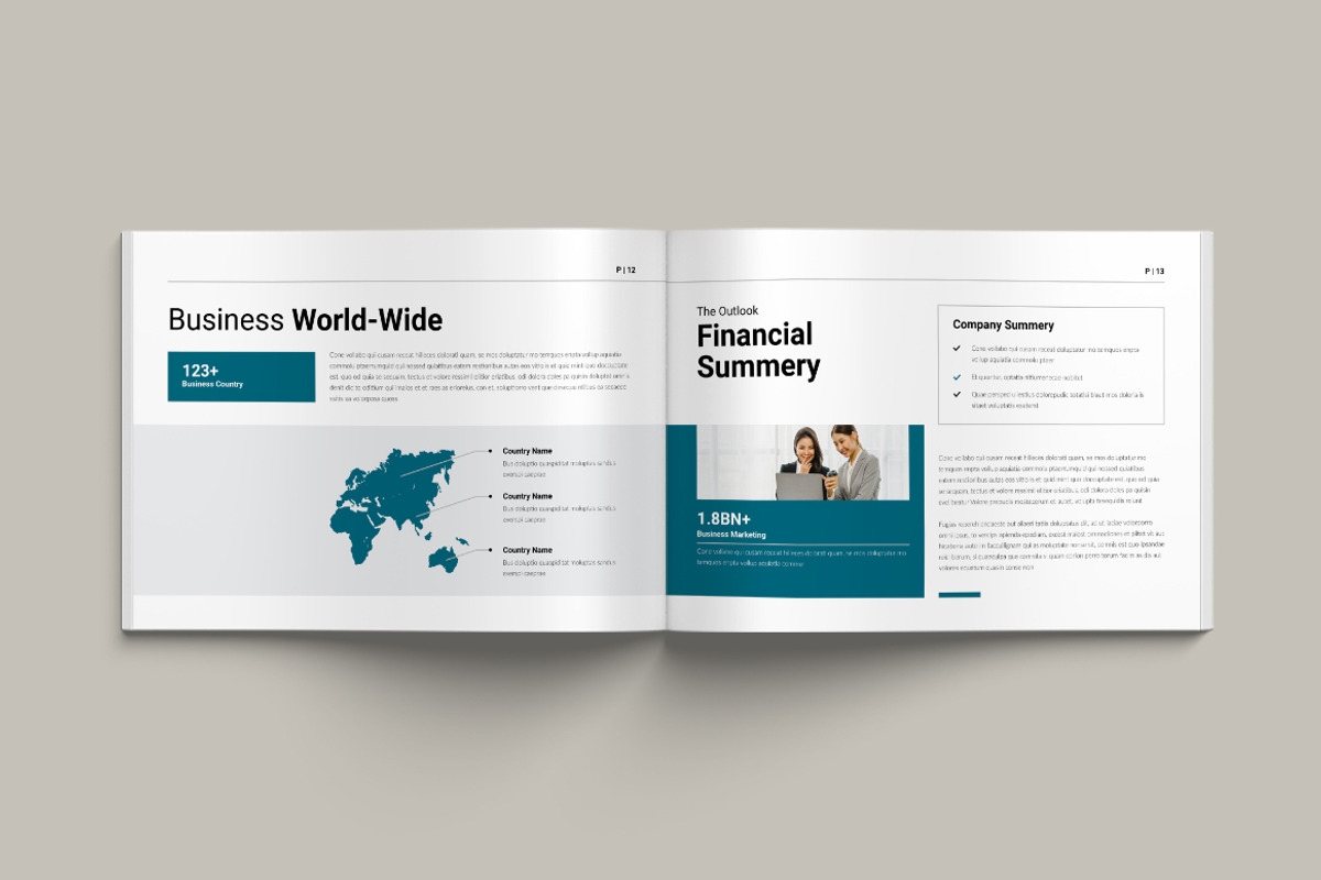 Annual Report Landscape Layout, a Brochure Template by Pixelpick (Photo 7 of 9)
