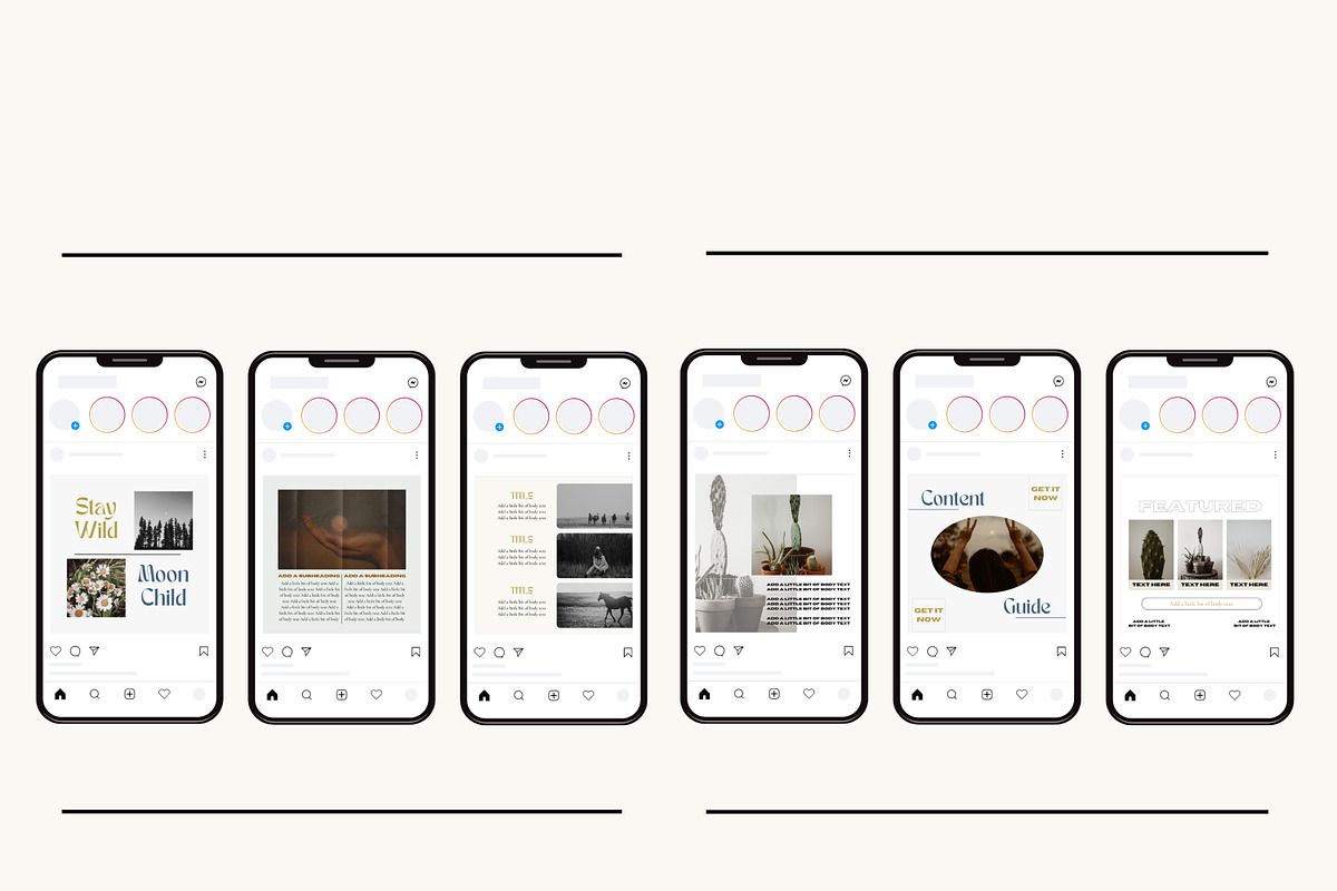 25 Canva Templates for Instagram, a Social Media Template by Wild Wander Collective (Photo 7 of 7)