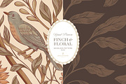 Vintage Bird & Floral Pattern Duo, a Pattern Graphic by Eclectic Anthology (Thumbnail 4 of 13)